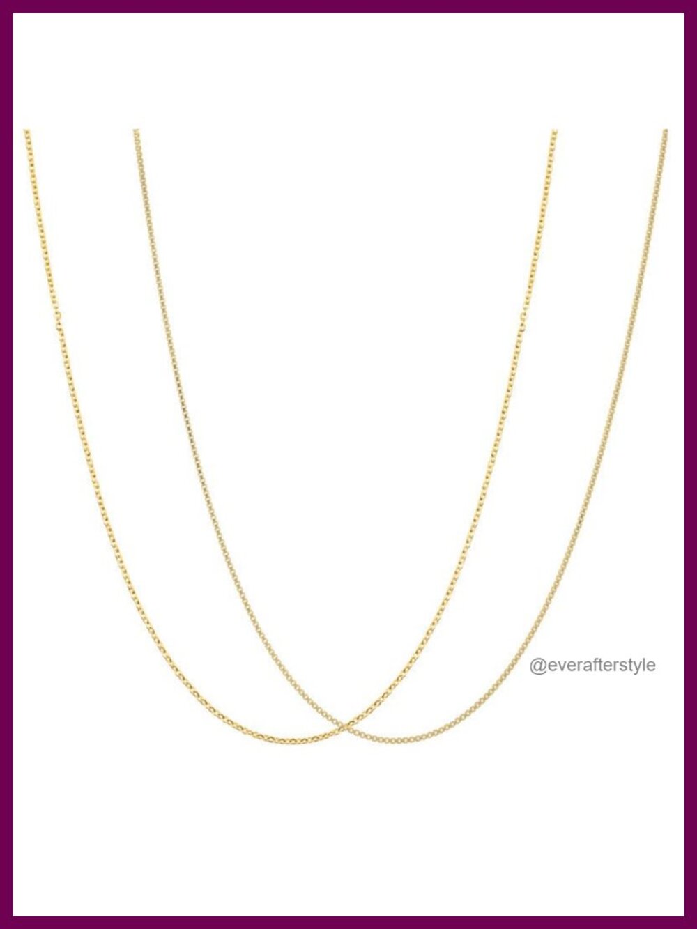 18K Gold Plated 925 Sterling Silver Diamond Cut Box & Cable Link Chain Necklace